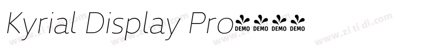 Kyrial Display Pro字体转换